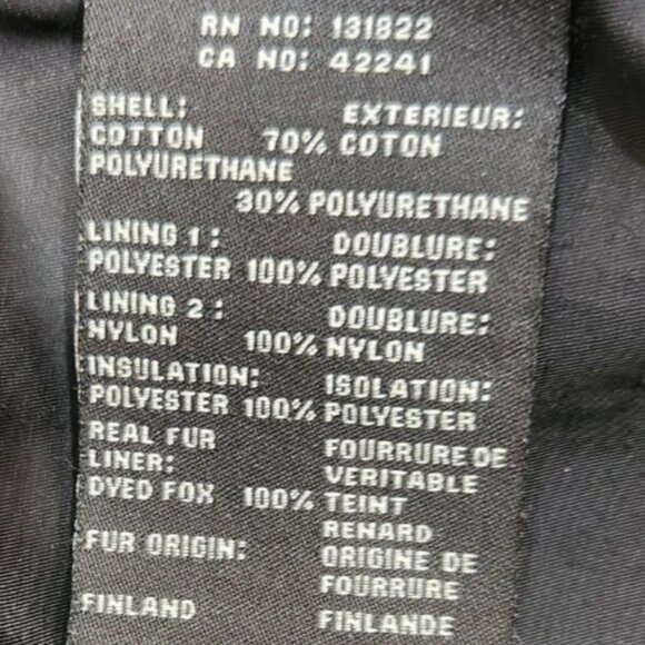 💥STUNNING!💥SAM. VTG 100% SILVER FOX FUR HOOD/PARTiAL LINING/TRIM BLACK PARKA - Picture 15 of 16